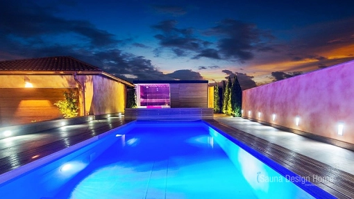 Szauna naplementében Szauna naplementében