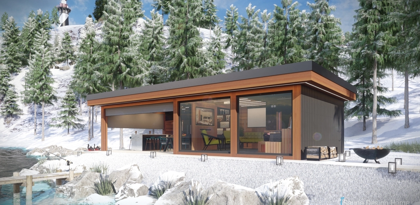 szaunaház modern stílusban