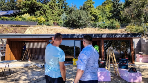 Szaunaház átadás Szaunaház átadás