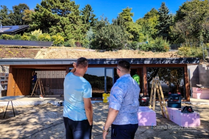 Szaunaház átadás Szaunaház átadás