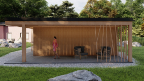 Szauna wellness kert
